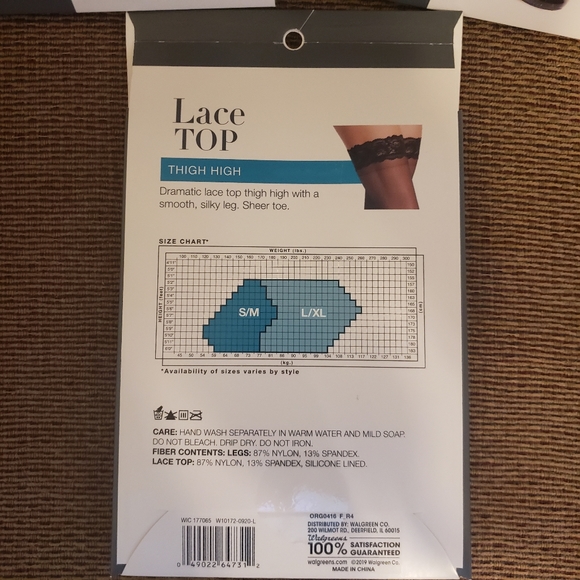 West Loop Lace Top Thigh Highs - L/XL - Picture 2 of 5